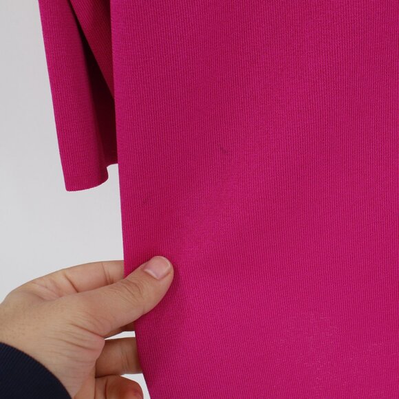 misook Cardigan Women's Large pink One Button jewel Jacket black trim acrylic - Picture 2 of 12